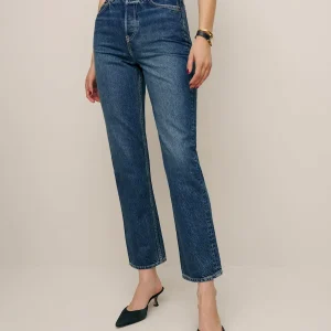 Cynthia High Rise Straight Cropped Jeans