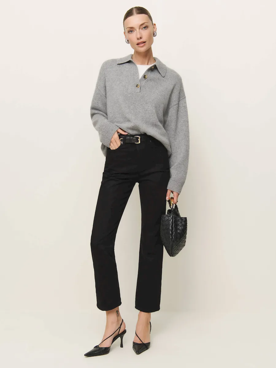 Cynthia High Rise Straight Cropped Jeans - Image 2