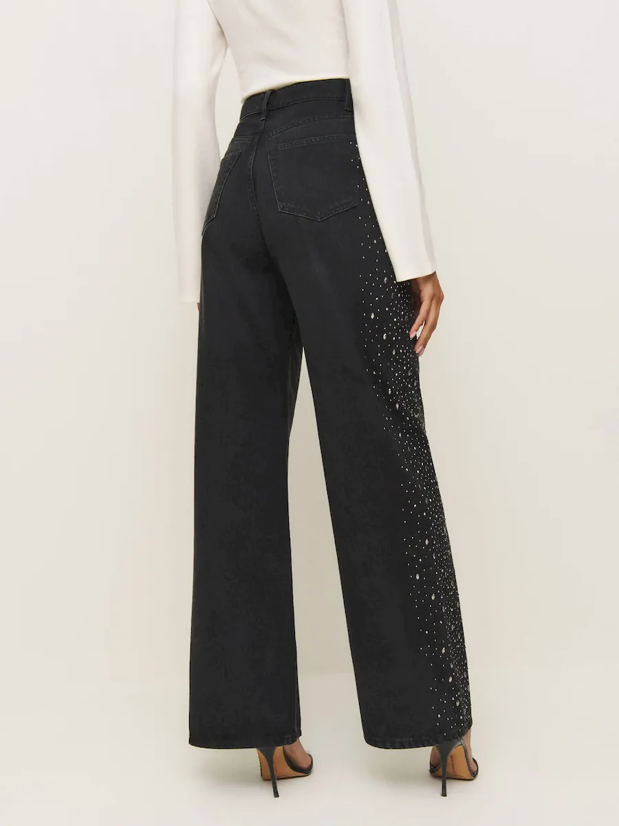 Cary High Rise Slouchy Wide Leg Jeans - Image 4