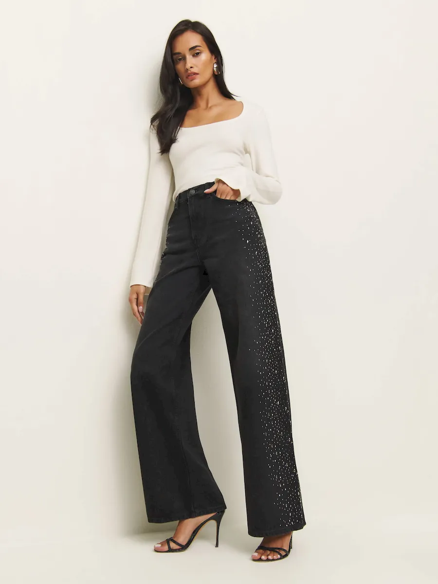 Cary High Rise Slouchy Wide Leg Jeans - Image 5