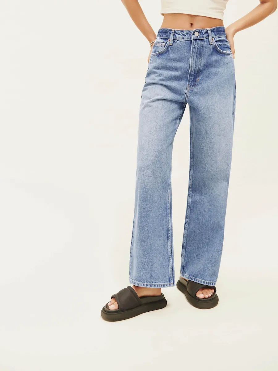 Wilder High Rise Wide Leg Cropped Jeans - Image 2