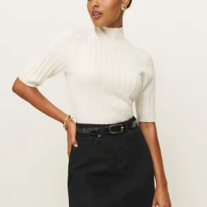 Lydia High Rise Denim Mini Skirt