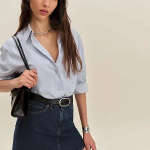 Lydia High Rise Denim Mini Skirt