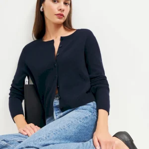 Clara Cashmere Crew Cardigan