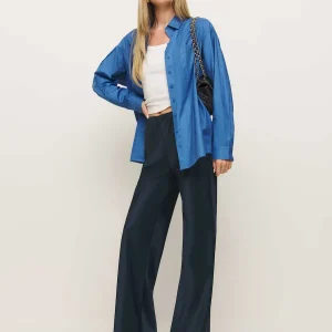 Gale Satin Mid Rise Bias Pant