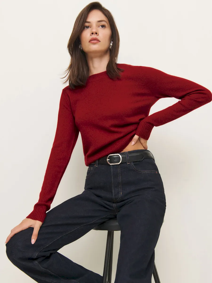 Dana Cashmere Crew Sweater - Image 4