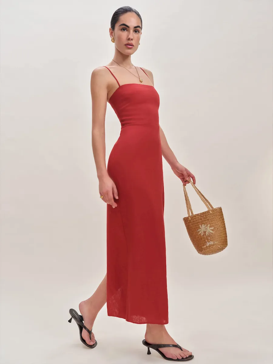 Petites Frankie Linen Dress - Image 5