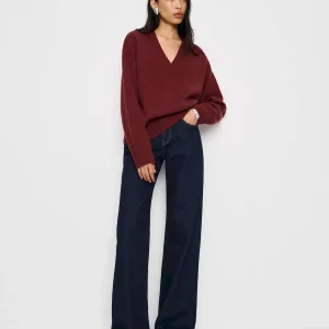 Jadey Cashmere Oversized V-neck Sweater
