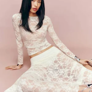 Adriano Lace Knit Top