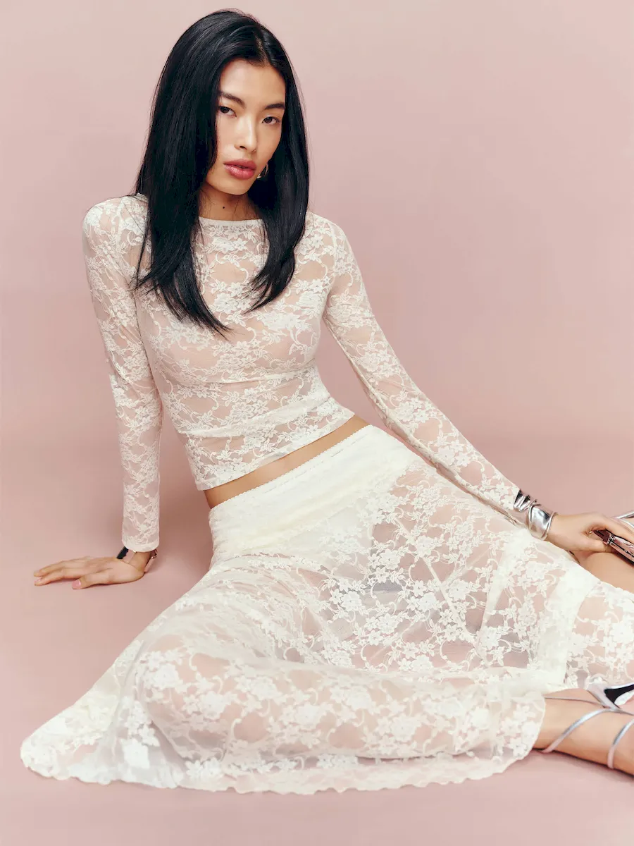 Adriano Lace Knit Top