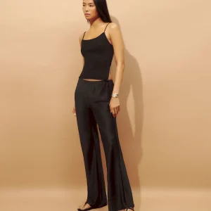 Petites Gale Satin Mid Rise Bias Pant