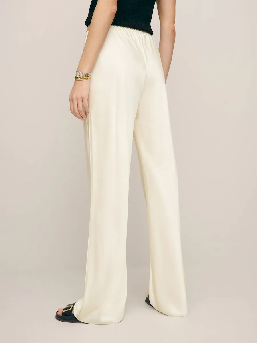 Petites Gale Satin Mid Rise Bias Pant - Image 3