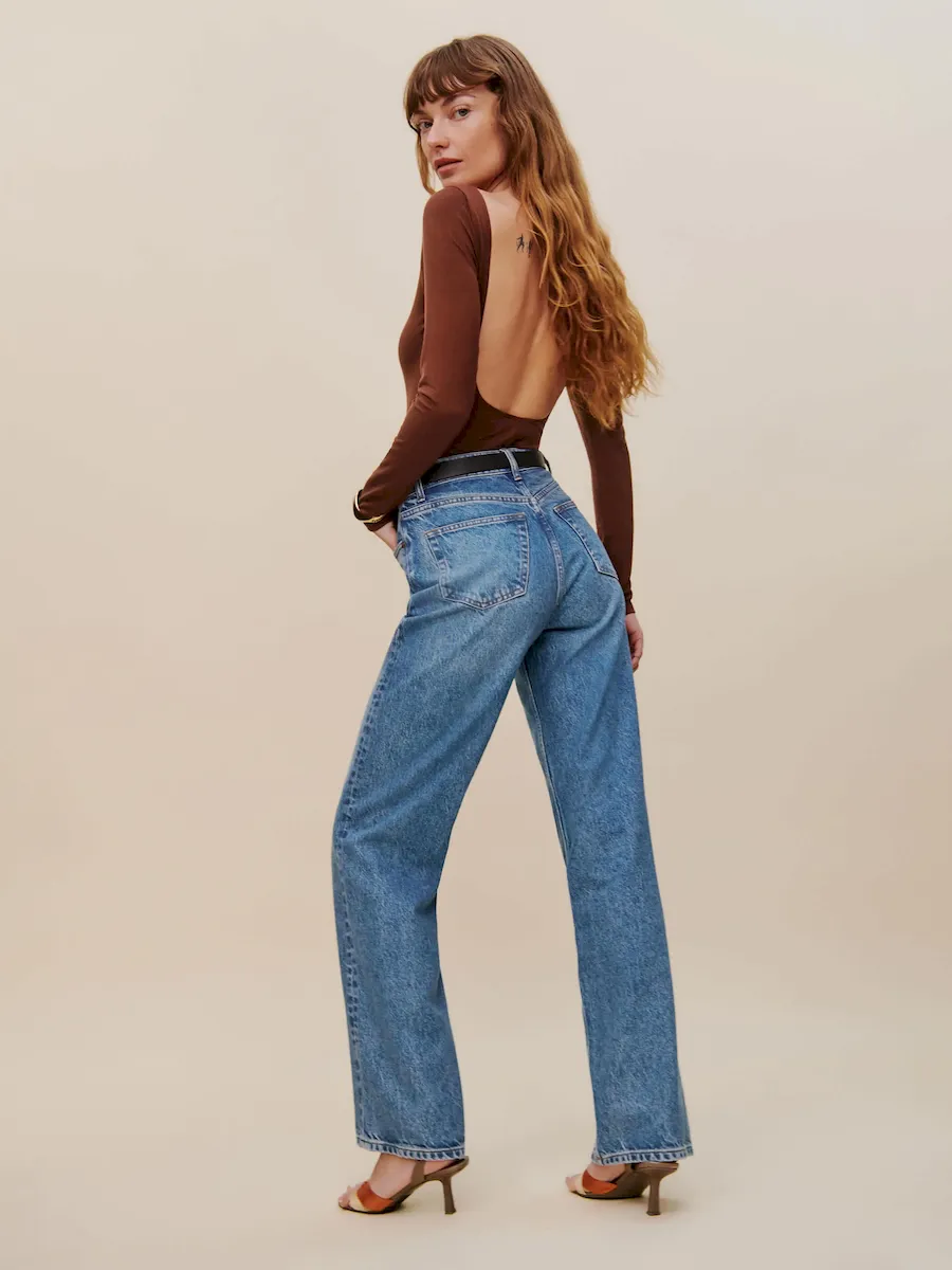 Cary High Rise Slouchy Straight Leg Jeans - Image 2