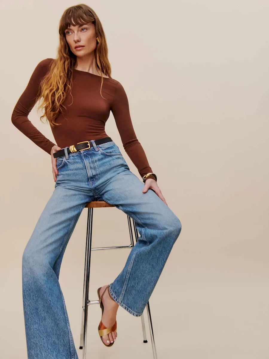 Cary High Rise Slouchy Straight Leg Jeans - Image 5