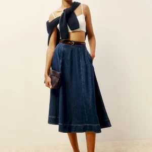 Delilah Denim Midi Skirt