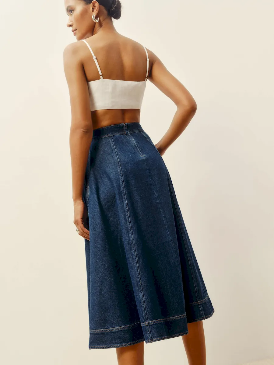 Delilah Denim Midi Skirt - Image 3