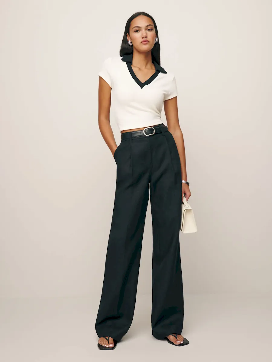 Alex Linen Mid Rise Pant