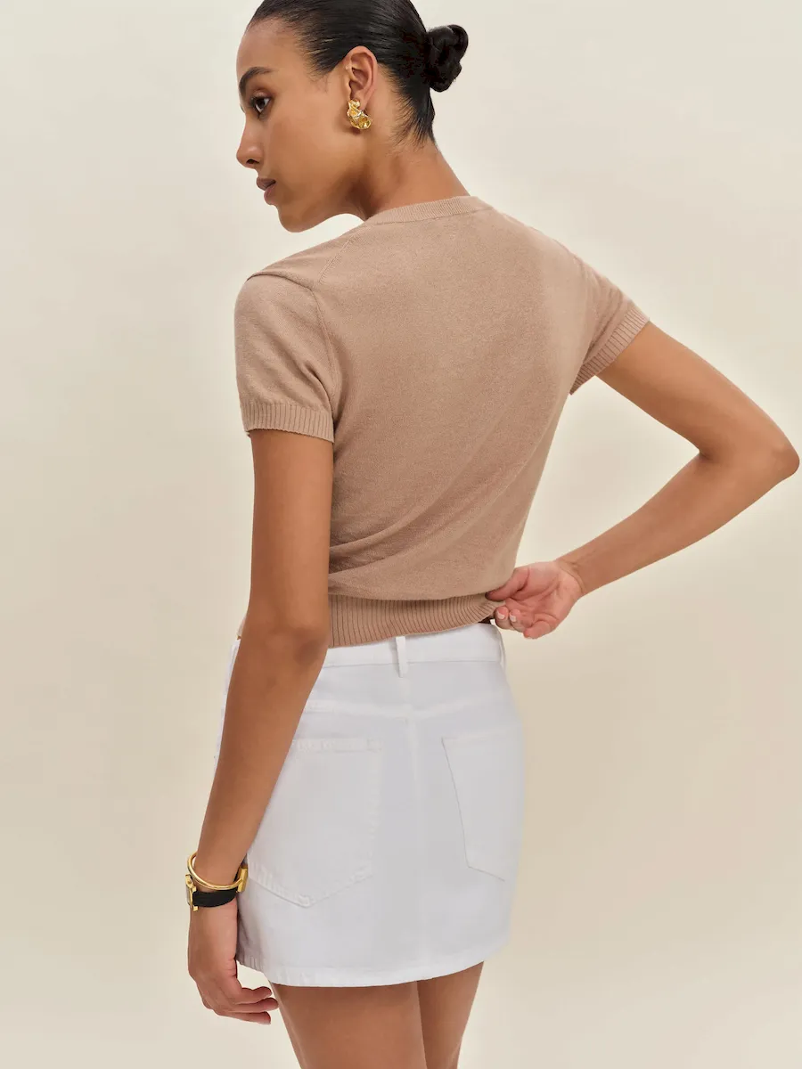 Hazel Low Rise Denim Mini Skirt - Image 3