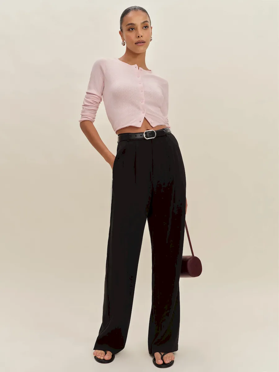 Ari Pointelle Knit Cardigan - Image 3