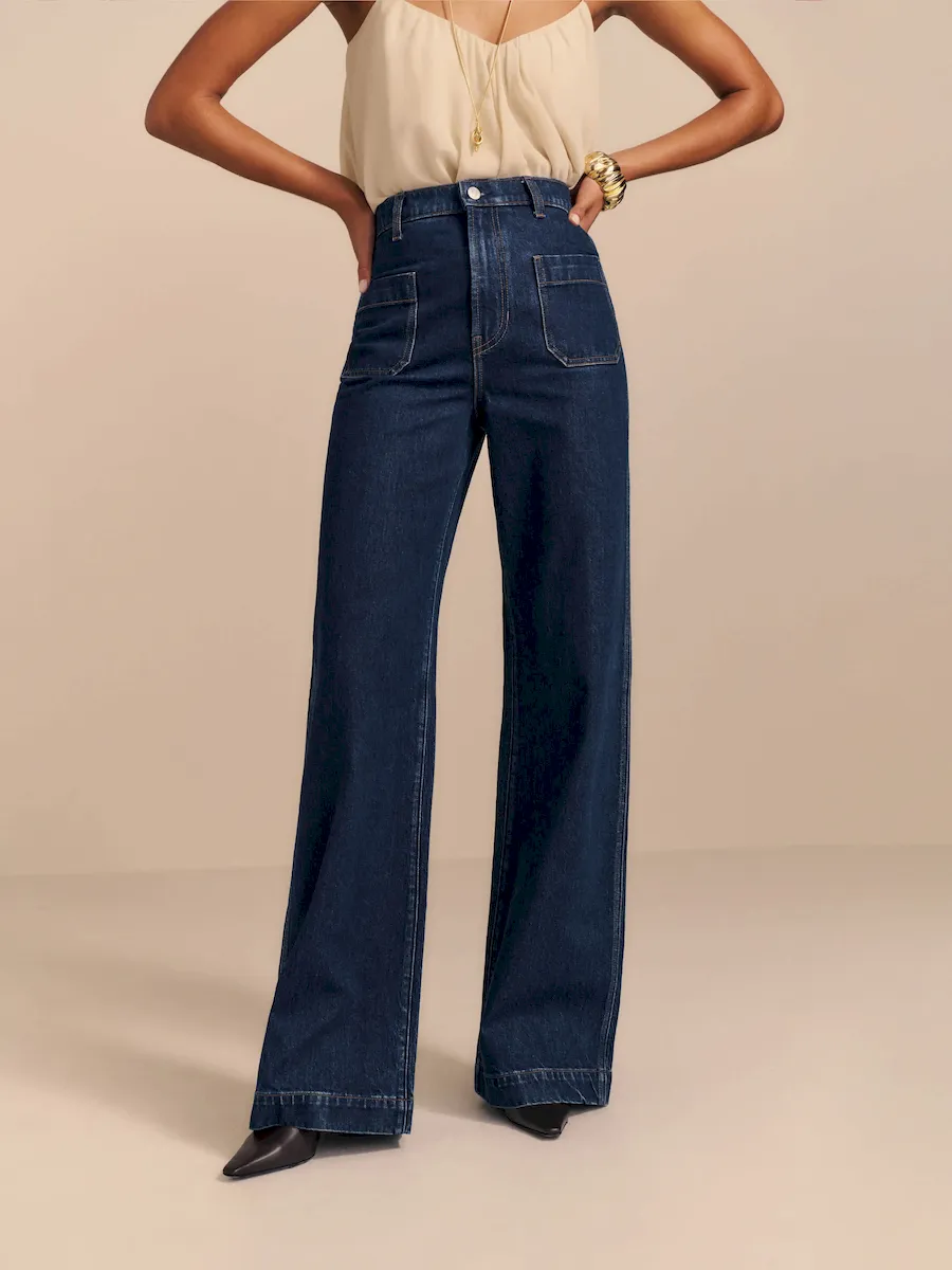 Cary Stretch High Rise Slouchy Wide Leg Jeans - Image 2