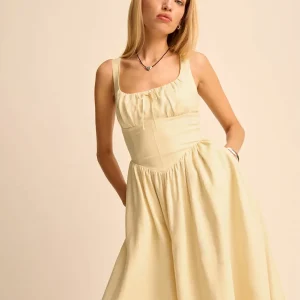 Petites Balia Linen Dress