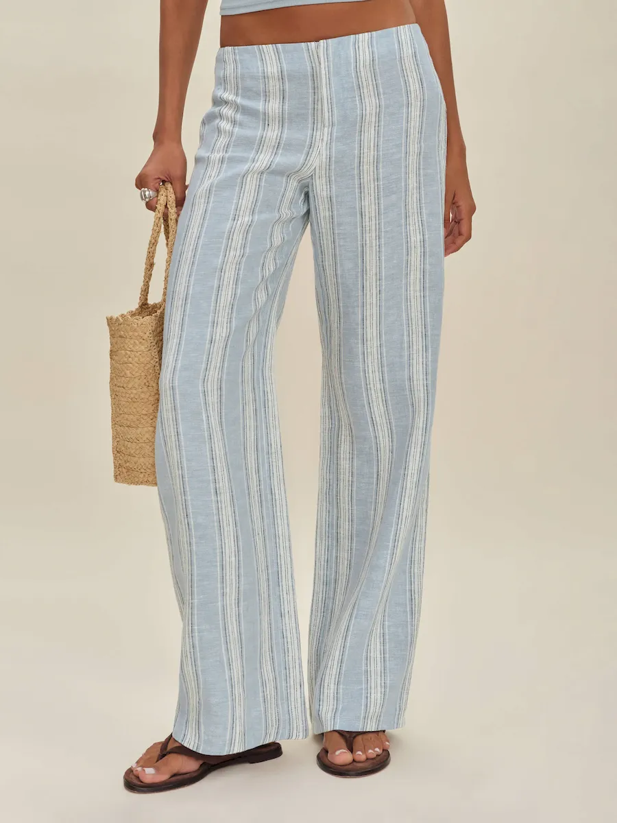 Vida Linen Low Rise Pant