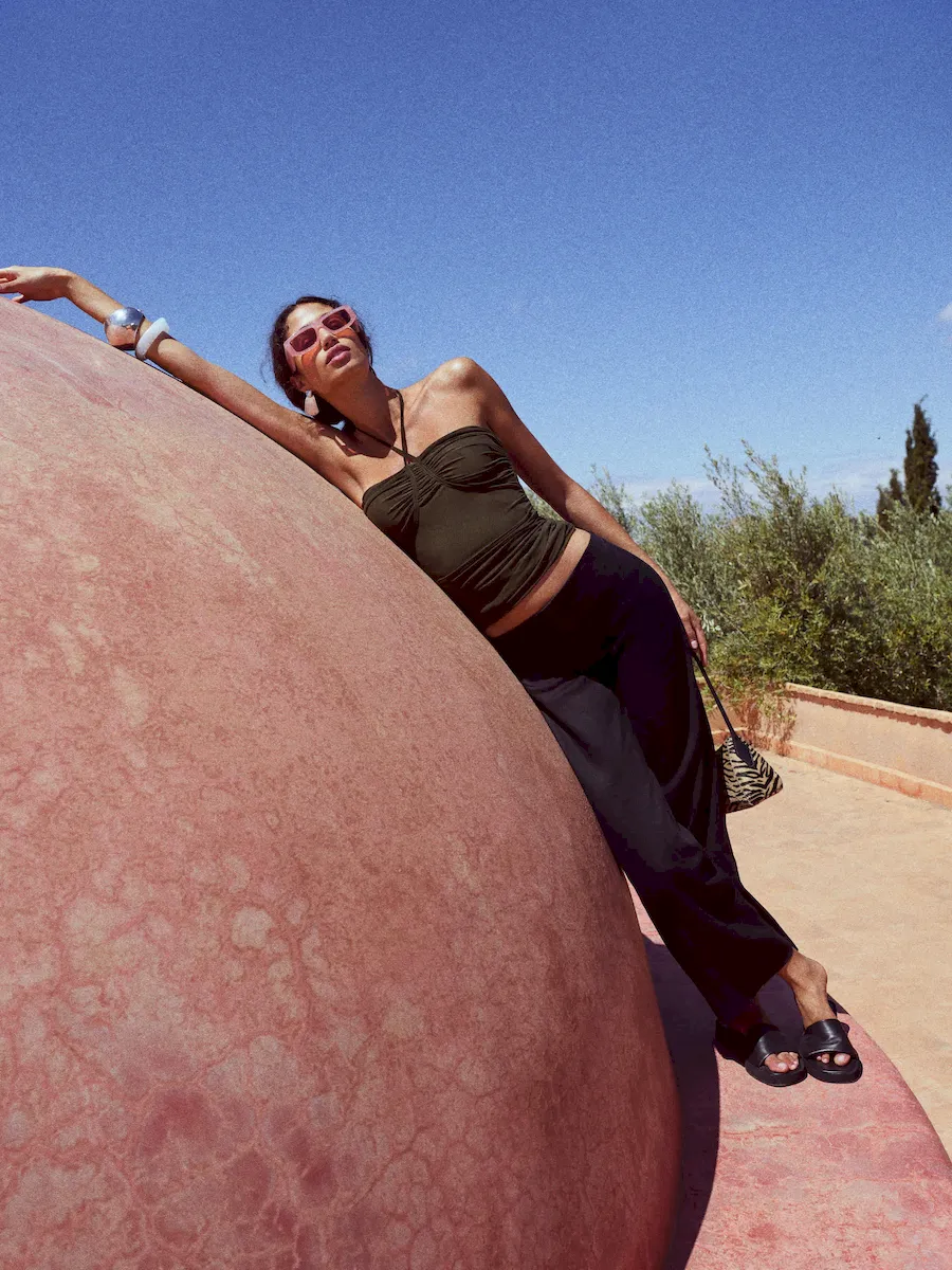 Vida Linen Low Rise Pant - Image 2