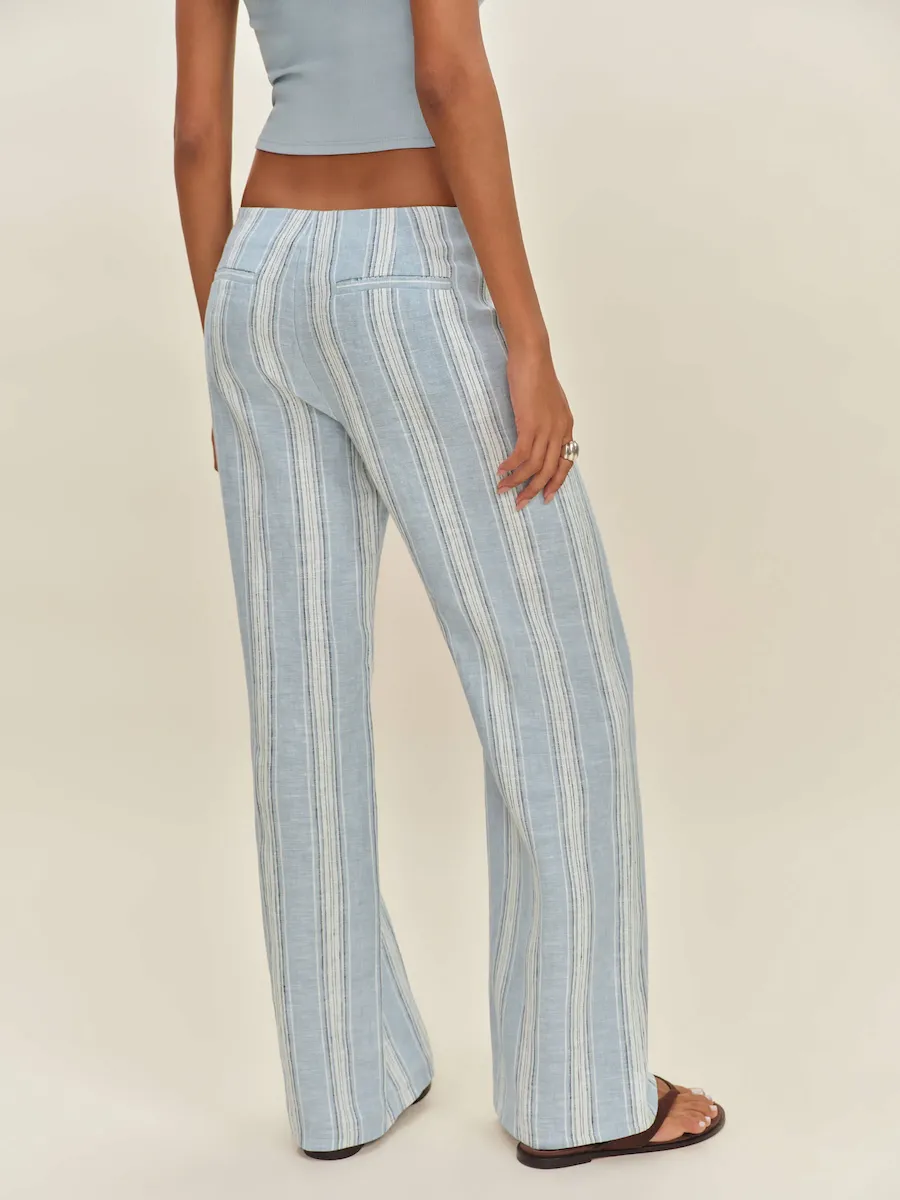 Vida Linen Low Rise Pant - Image 4