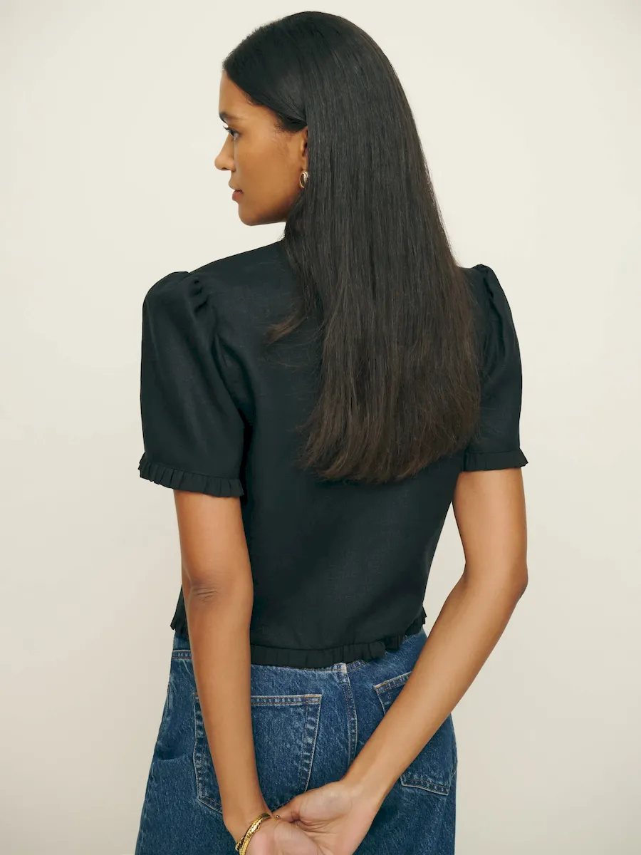 Bess Linen Top - Image 3