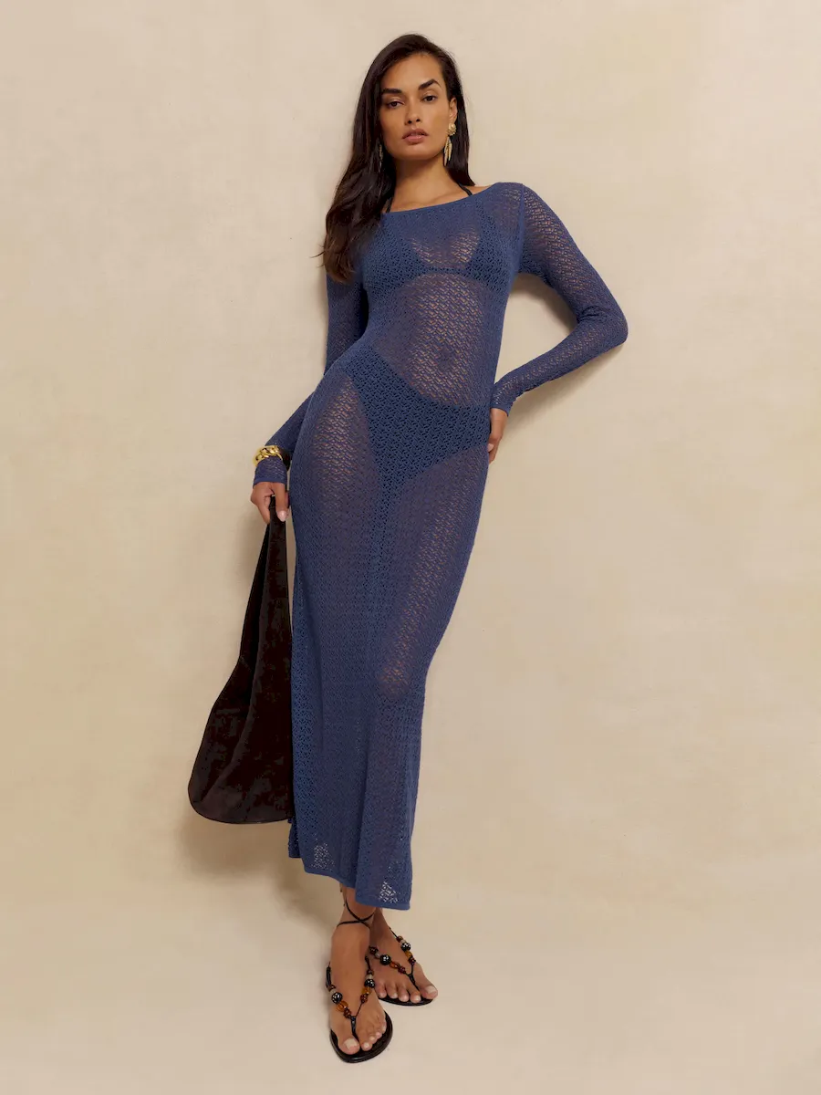 Sofia Open Knit Sweater Dress