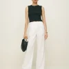 Alex Linen Mid Rise Cropped Pant