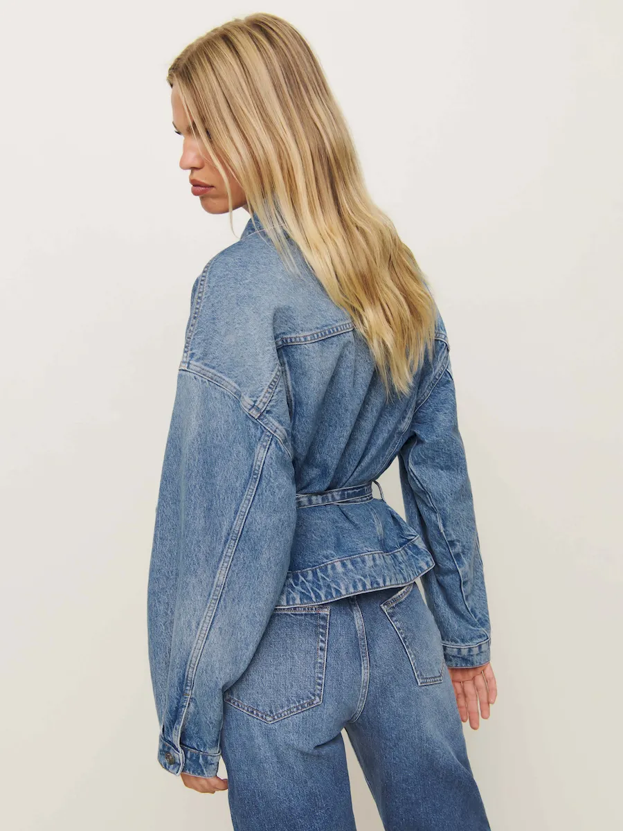 Luna Belted Denim Jacket - Image 3