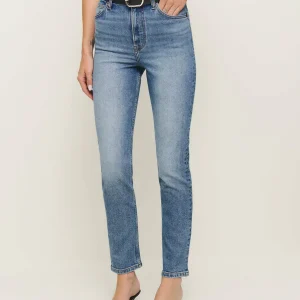 Ezra Super Stretch High Rise Straight Jeans