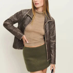 Carla Low Waist Wool Skirt