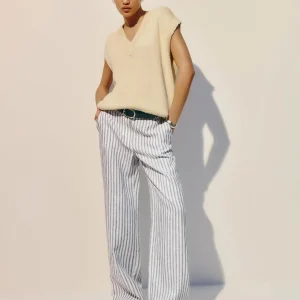 Petites Carter Linen Mid Rise Pant