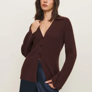 Shea Cashmere Collared Cardigan