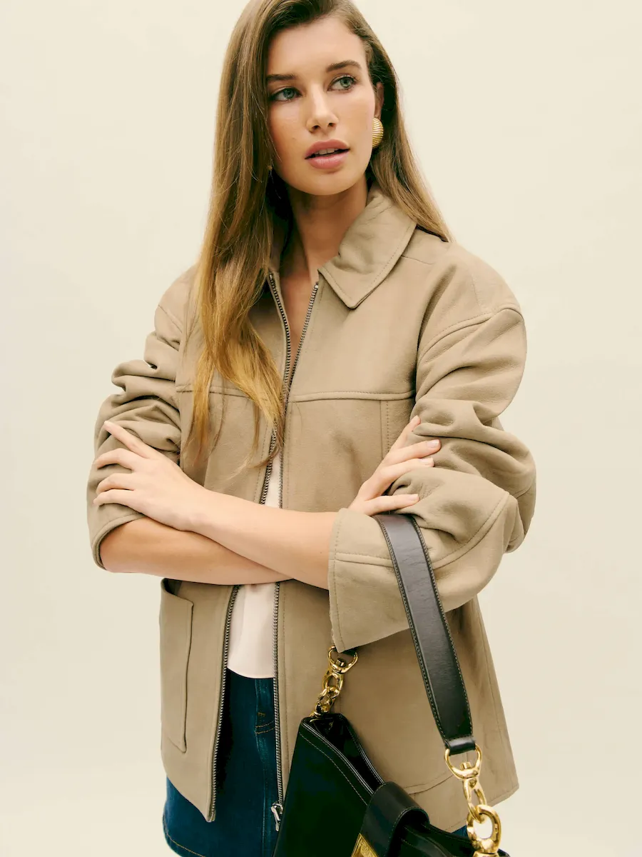 Veda Bennett Oversized Leather Bomber