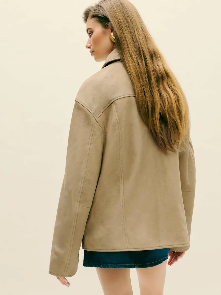 Veda Bennett Oversized Leather Bomber - Image 4