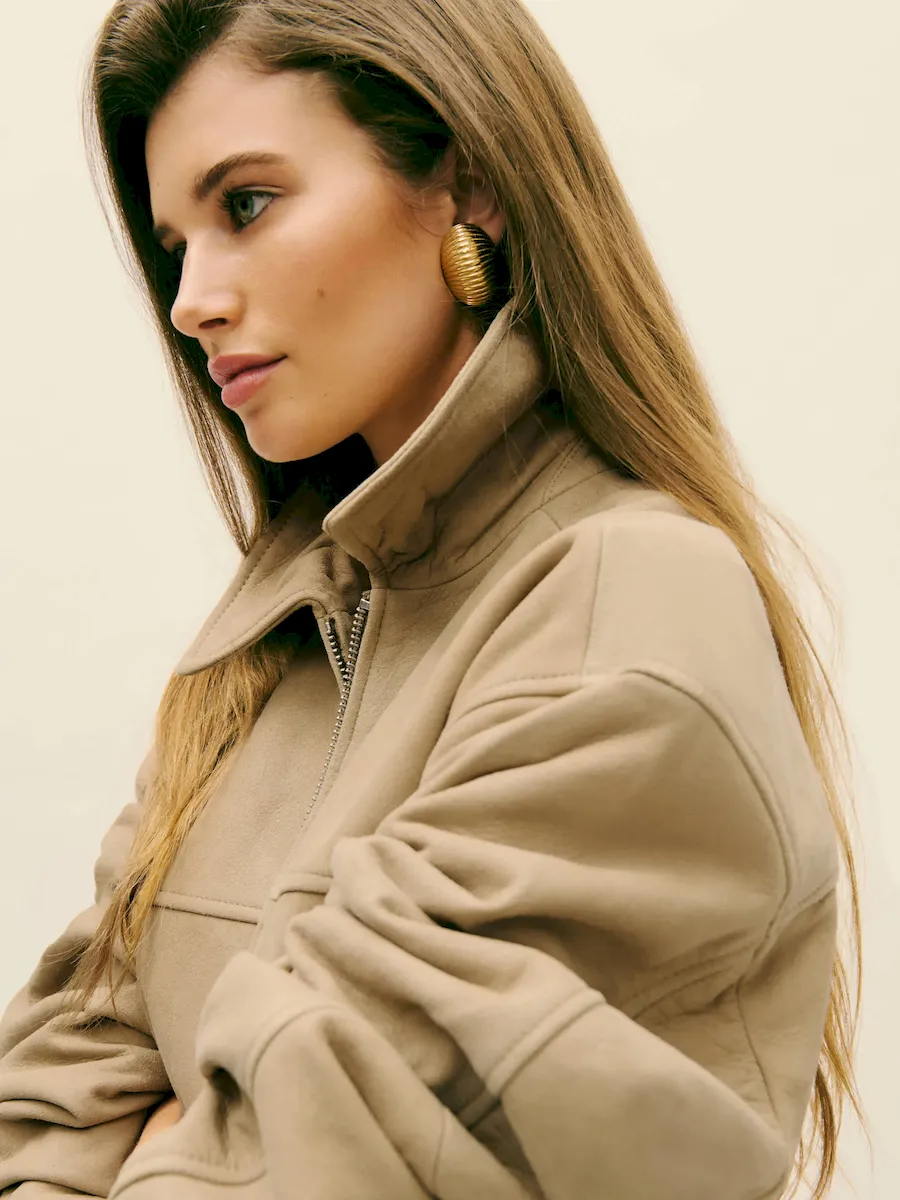 Veda Bennett Oversized Leather Bomber - Image 5