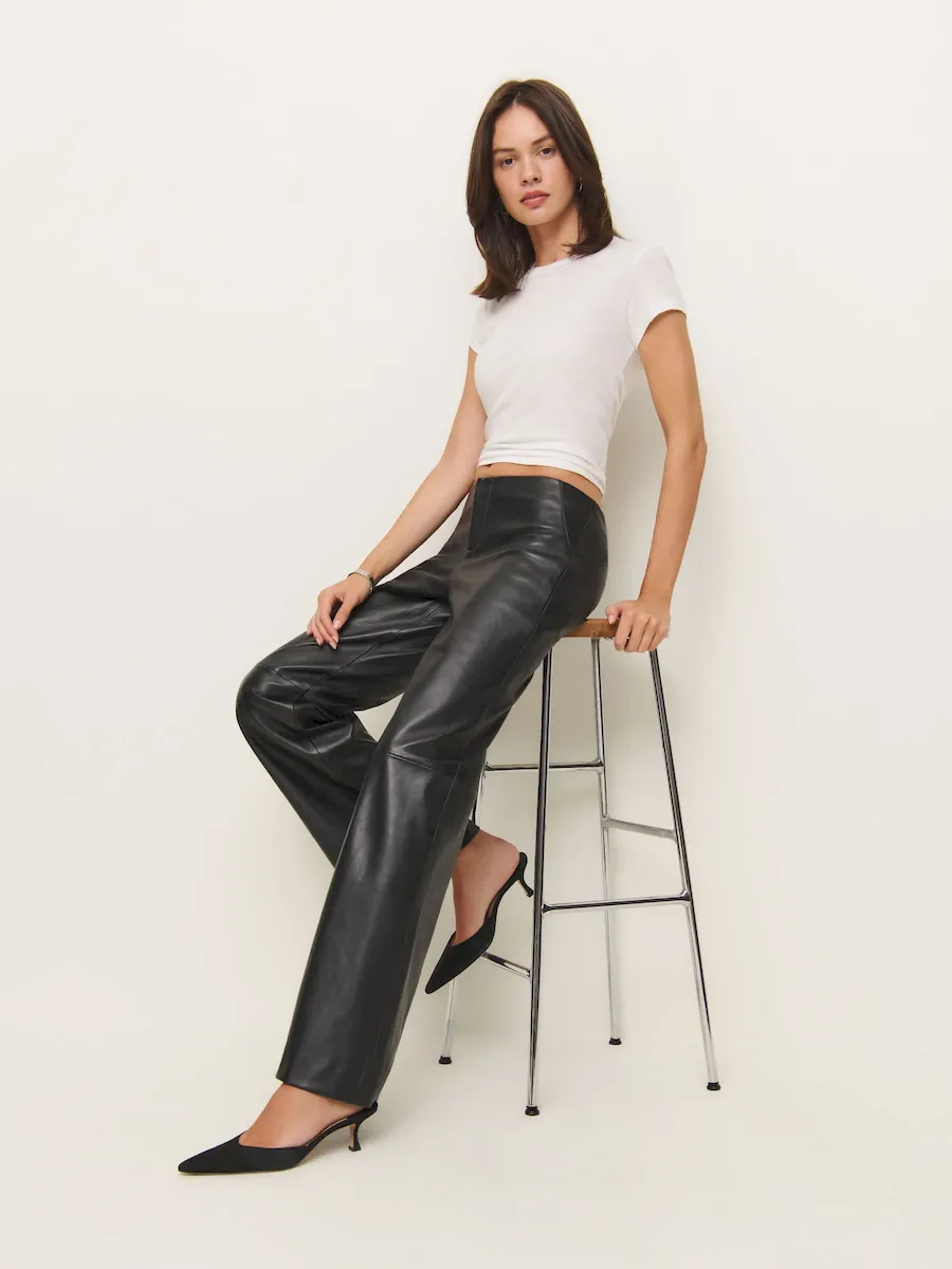 Veda Vida Low Rise Leather Pant - Image 6