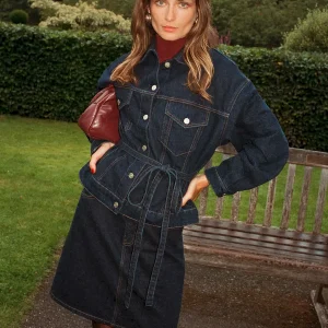 Mona Mid Rise Denim Skirt