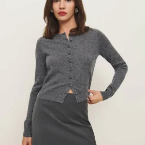 Caspia Cashmere Cropped Cardigan