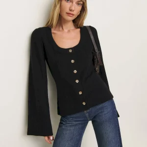 Karina Regenerative Wool Scoop Neck Cardigan