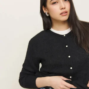 Cece Alpaca Ribbed Cardigan