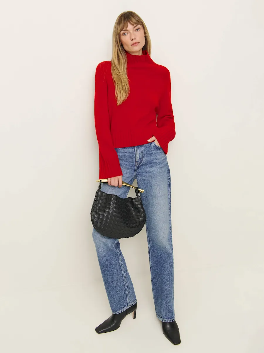 Brooke Cashmere Cropped Turtleneck - Image 4