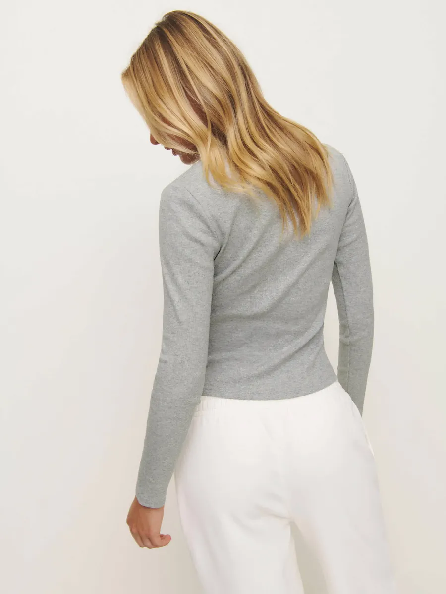 Jayden Long Sleeve Henley Tee - Image 3