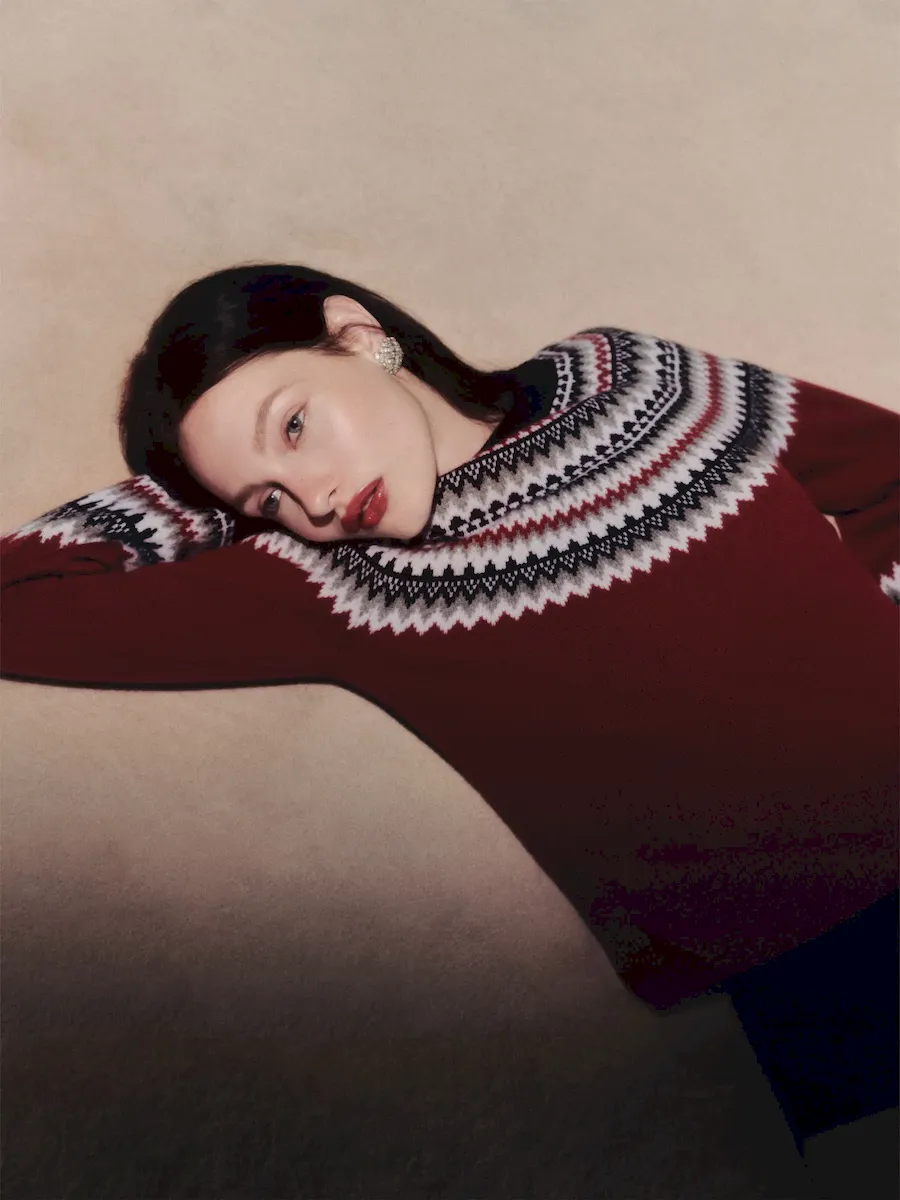 Sam Cashmere Fairisle Crew - Image 2