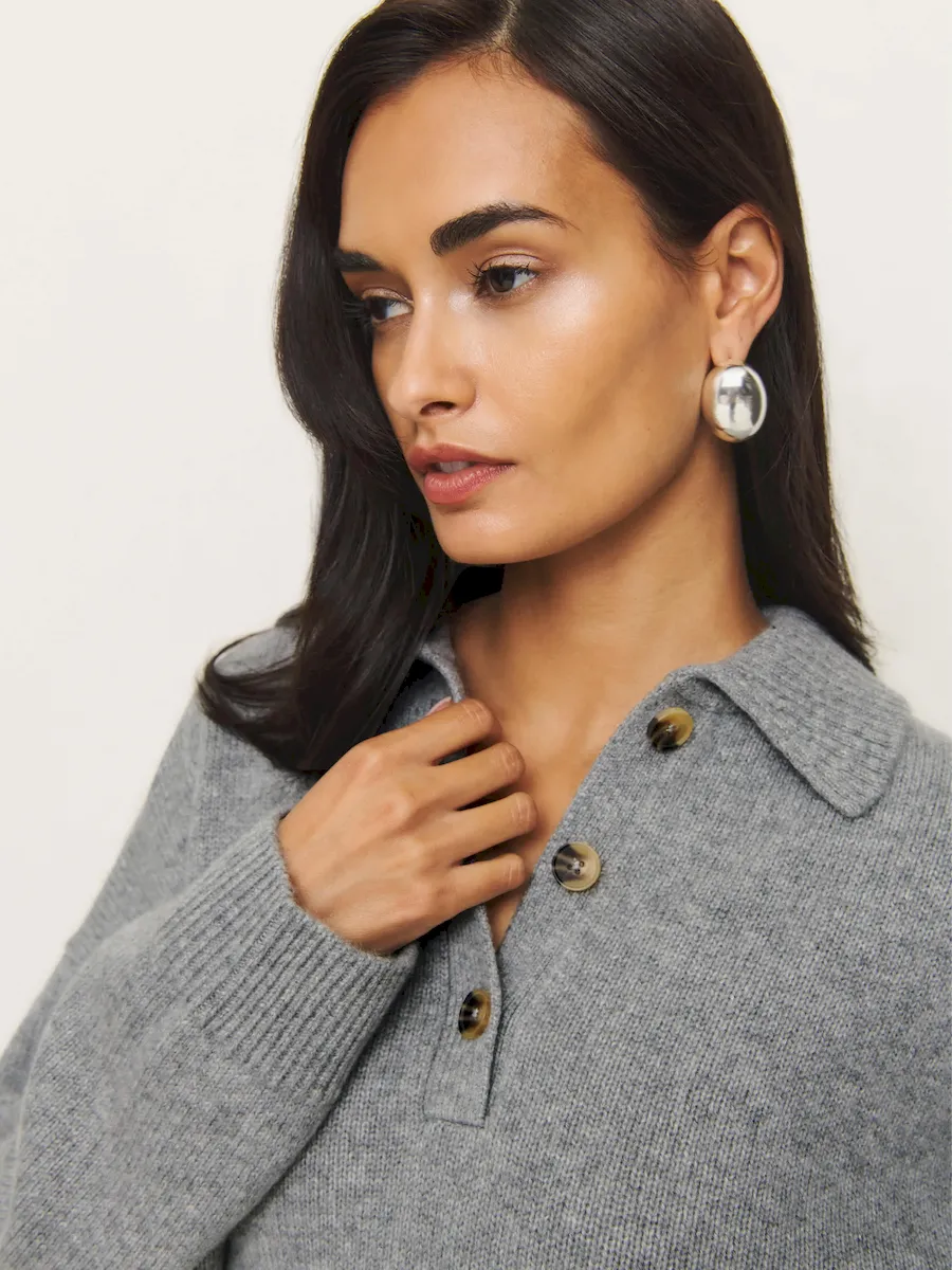 Brooklyn Cashmere Polo Sweater - Image 2