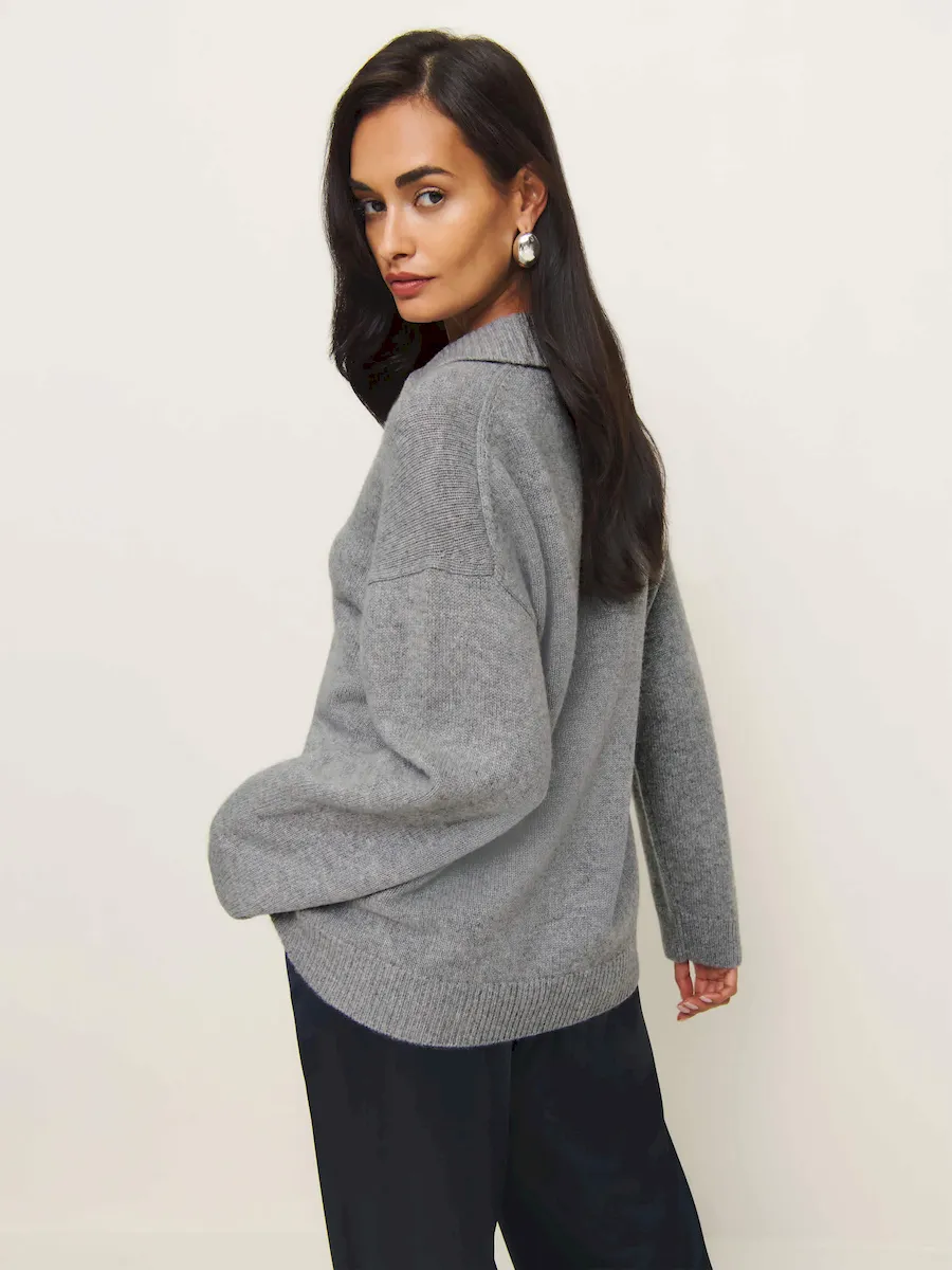 Brooklyn Cashmere Polo Sweater - Image 3