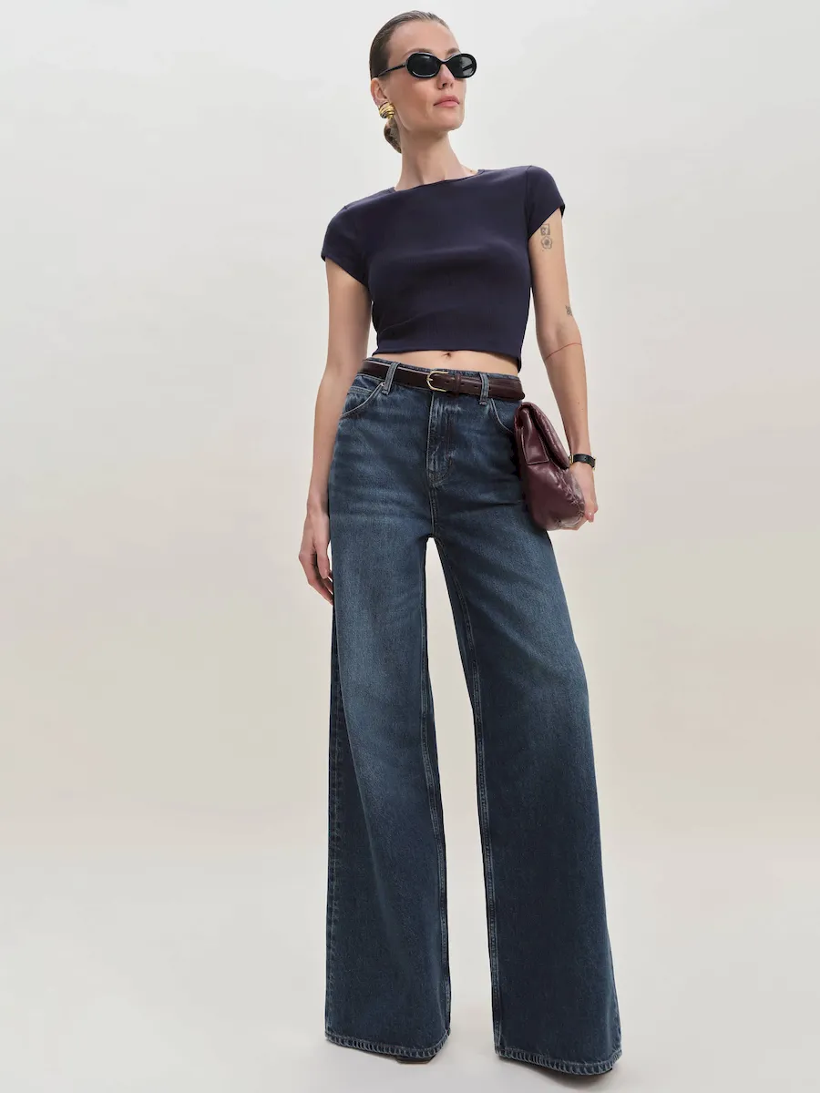 Eden Mid Rise Wide Leg Jeans - Image 2